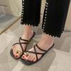 Off White Outside Flat Woman Slippers Sexy Open Toe On Beach Low Heel Job Shoes For Women Sandals Slides Fashion I Sale Pvc Shoe