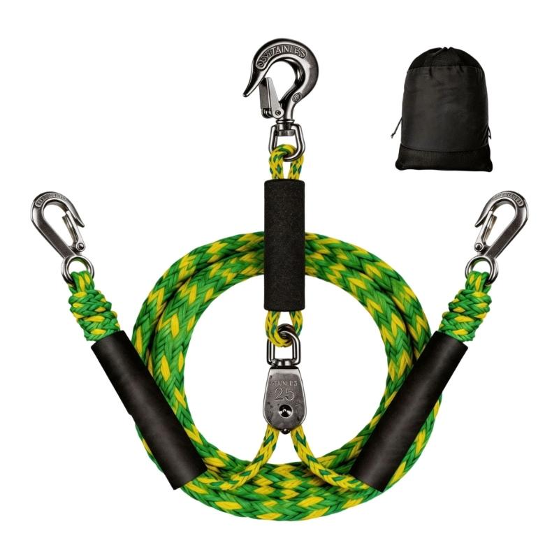 Heavy Type Boats Tow Rope With Stainless Steel Connector Water Sports Tow Line For Kayaks Ski And Small Yachts