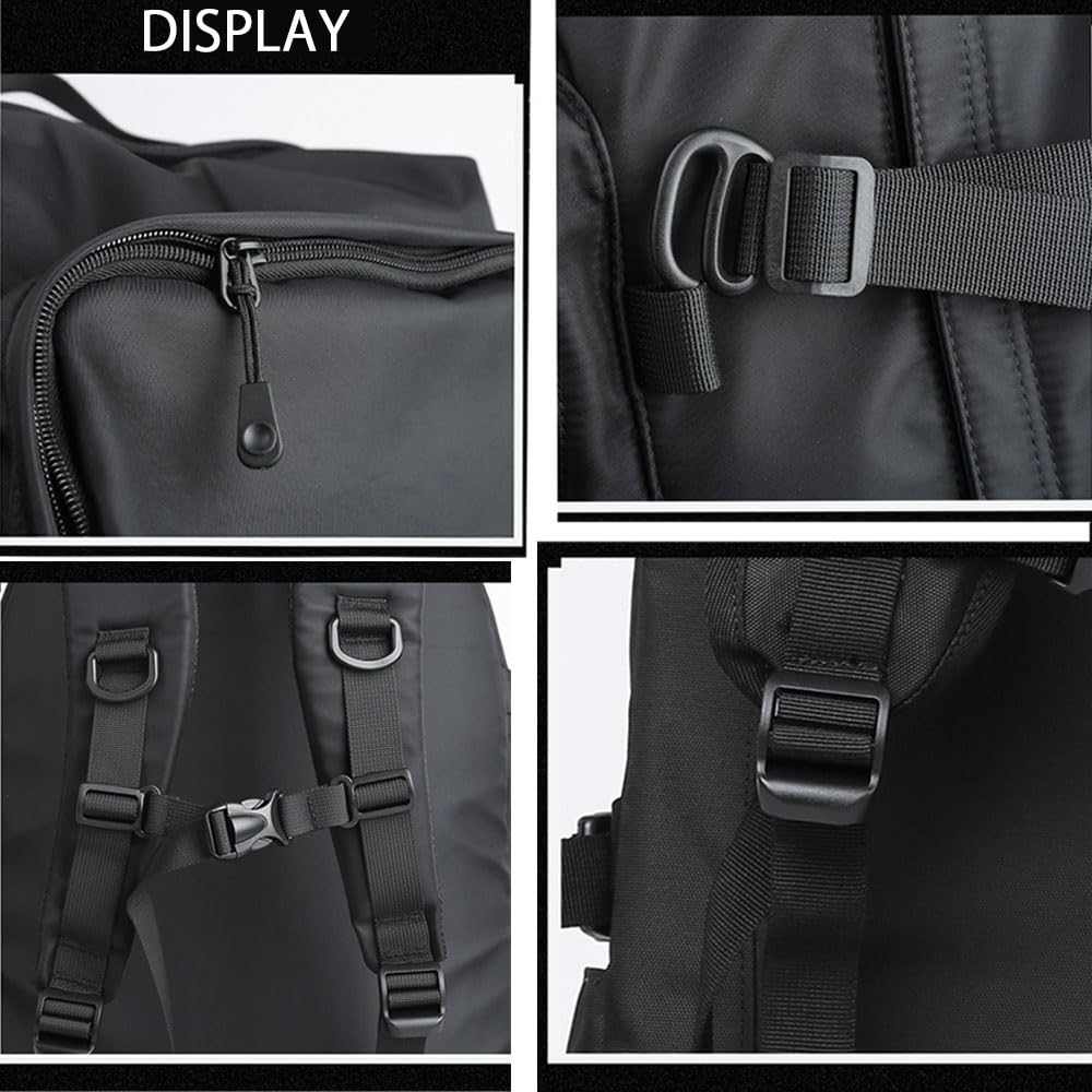 LEOLEO Backpack for Men and Women, Large Capacity, Town Backpack, Business Backpack, Women's Backpack, Black, Outdoor Backpack, School Backpack, High