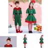 Fashionable Kids Christmas Elf Costume Couple Outfit For Xmas Parties Cosplay Role-play