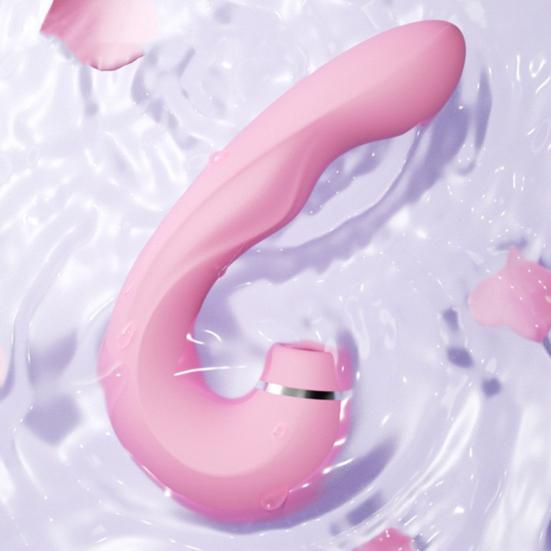 Suction Vibrating Massager 3-in-1 Clitoral Sucking G-Spot Vibrator Thrusting Wand Multi-Frequency Stimulation Waterproof Rechargeable Adult Toy