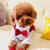 English Style Gentleman Dog Dress Puppy Suit with Tie for Formal Occasions Four Seasons Wedding Pet Photo Teddy Clothes