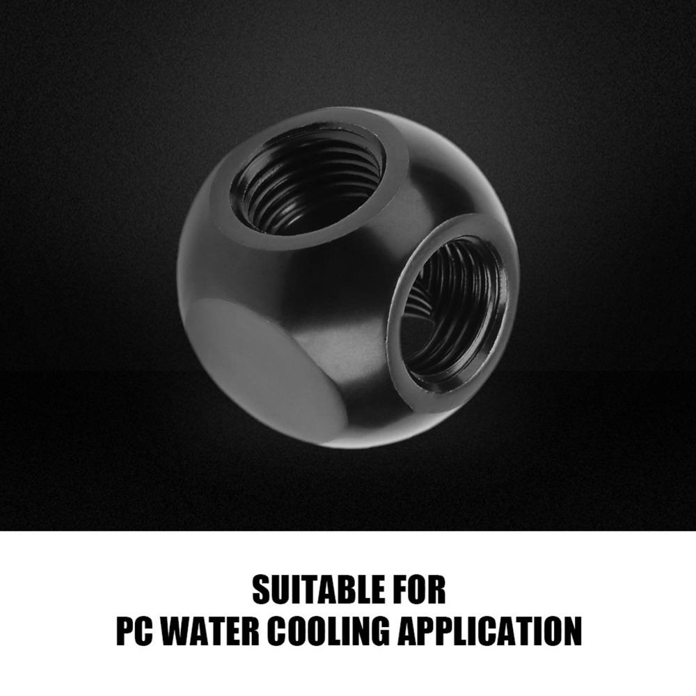 G1/4 Threaded Water Cooling Fitting 3 Way 3 Way Brass Adapter  Computer Water Cooling