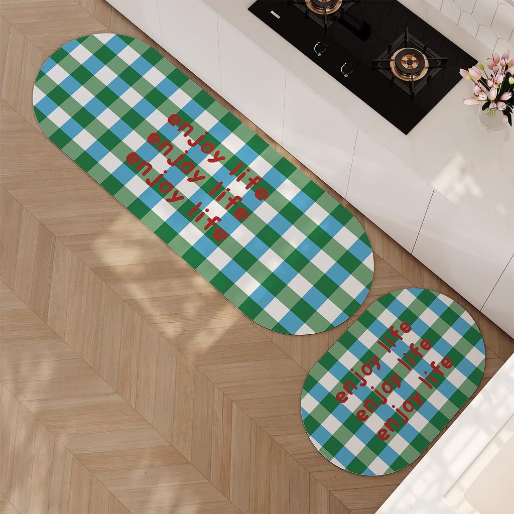 Fresh Style Soft Diatom Mud Floor Mat, Kitchen Floor Mat Can Be Cut To Absorb Water And Oil, Quick Drying, Non-Slip And Dirt-Resistant Floor Mat