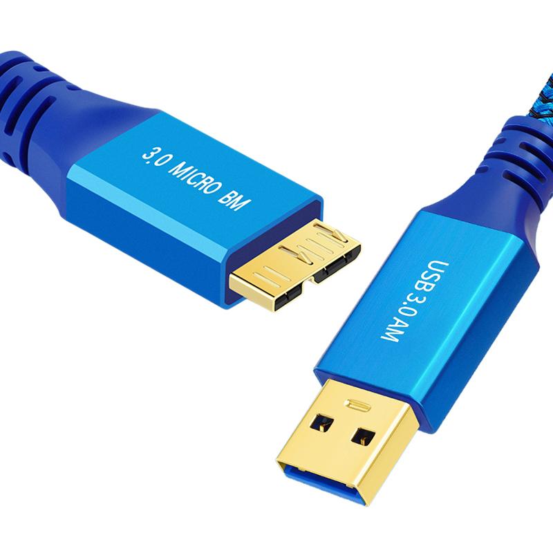 

1m USB 3.0 Male to Micro USB 3.0 Male Nylon Braided Cable Data Transfer Charging Cord As Shown A