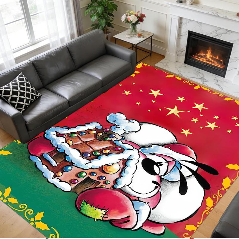 Diddl Print Crystal Velvet Plush Rug Anti?Slip Wear?Resistant Floor Carpet For Indoor Household Home Decoration