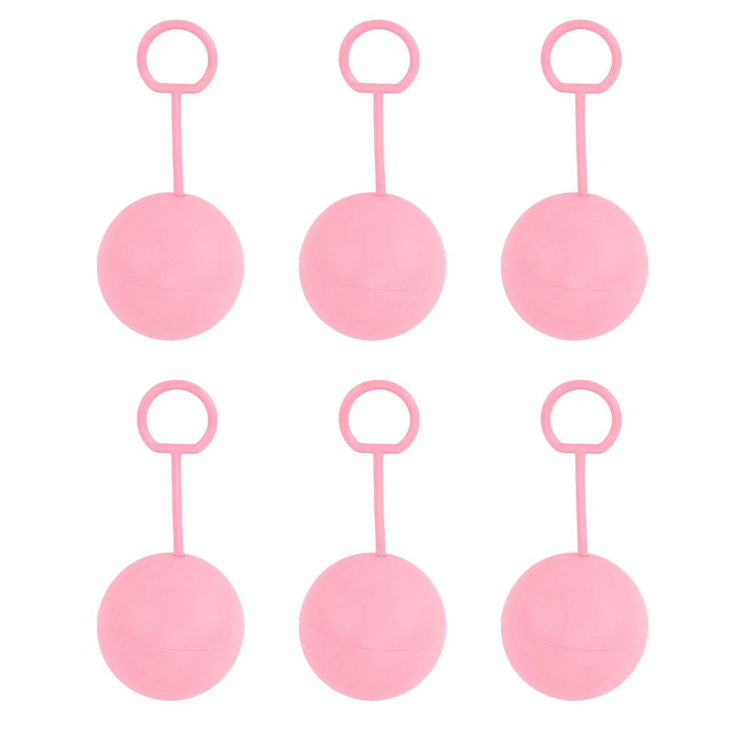 6PCS Reusable Water Balloons with Carrying Ring Silicone Quick Fill Self Sealing Summer Water Splash Ball Toys for