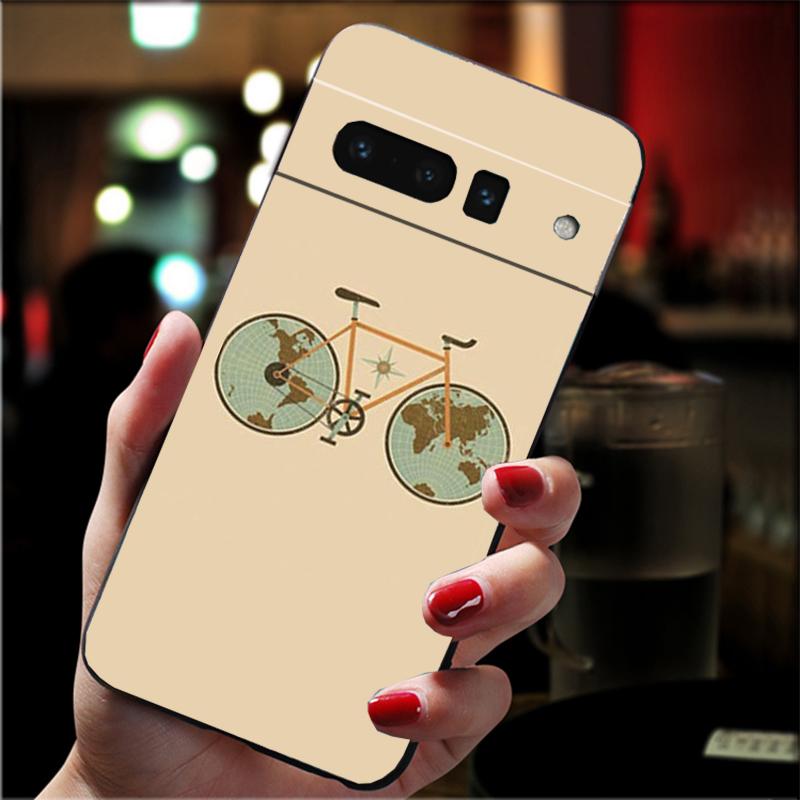 Phone Case For Google Pixel 10 9 Pro XL 9A 8 7 6 Pro Pixel 8A 7A 6A Pixel 8 7 6 5 BIKE CYCLING art