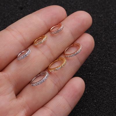 1 aro para la nariz, hélice, cartílago, pendiente de circonita cúbica, Daith, Snug Rook, anillo para trago, piercing para oreja, accesorios de joyería