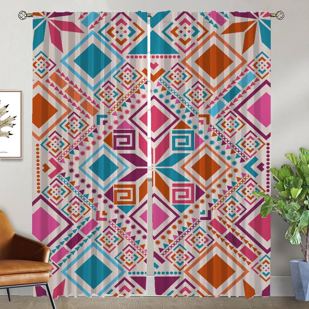 Aztekische Moskitonetze für Wohnzimmer Halloween Dekoration Jalousien Verdunkelungsvorhang Tüll für Schlafzimmer Trennwand Küche