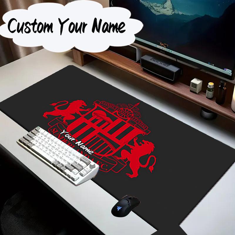 Custom Name Mouse Pad Sunderland Football Mouse Pad Desk Mat, Non-Slip Rubber Backer Pad For Computer Notebook Gaming Mouse Pad Birthday Gift