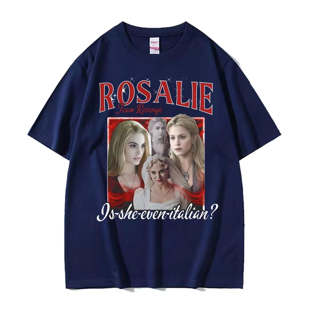

Twilight Saga Rosalie Cullen Printed Tshirts for Unisex Women Fashion Aesthetic T Shirt Vintage Cozy Top pure cotton Streetwear 4XL