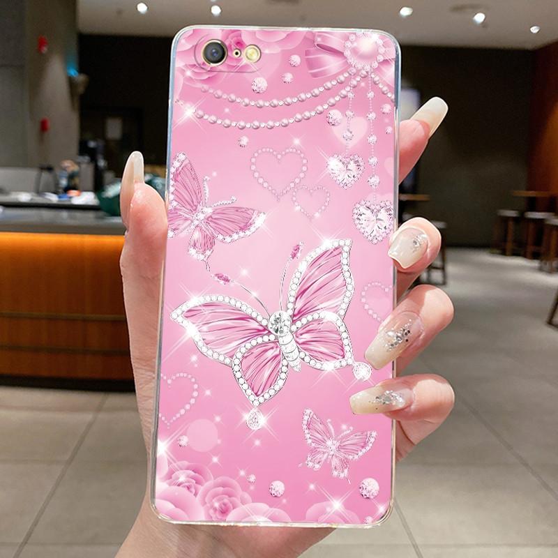 For Oppo A71 A71k CPH1717 Back Cover Oppo A71 2018 CPH1801 Case Luxury Fashion Butterfly Flowers Clear Soft Silicone Phone Case