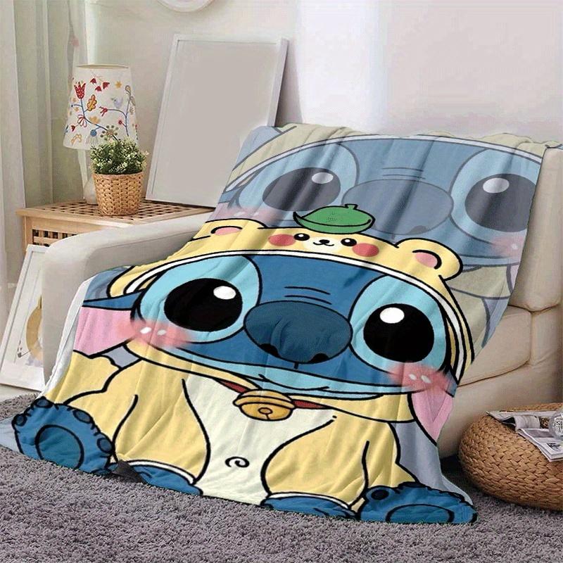 1pc Cute Stitch Printing Blanket - Soft, All-Season Throw for Living Room, Bedroom,Personalized Gift with Adorable Cartoon Design