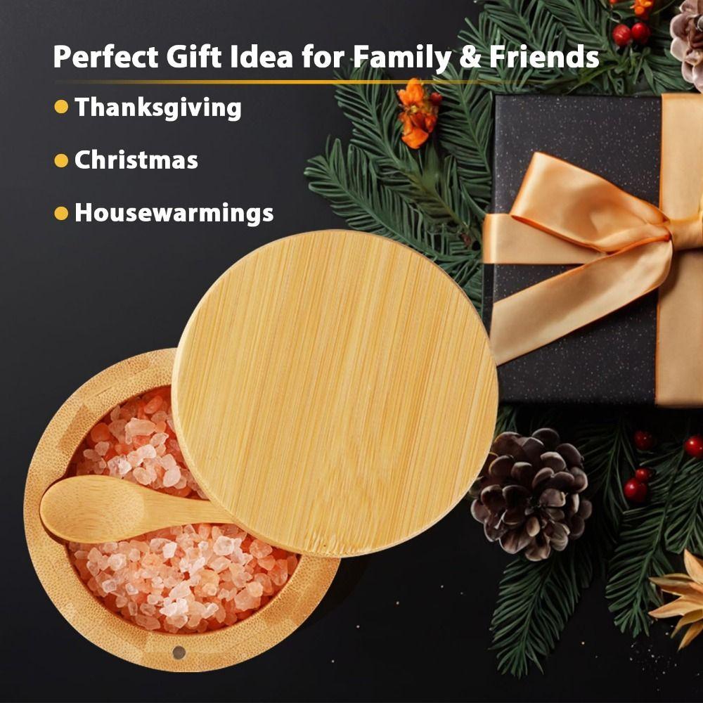 Swivel Lid Salt Cellar Bowl Large Capacity Salt Container Store Pepper Seasoning