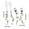 Elegant Vine Keychain Charm Stylish Phone Strap Handbag Accessory Sturdy Acrylic Alloy Assorted Colors for Daily Use