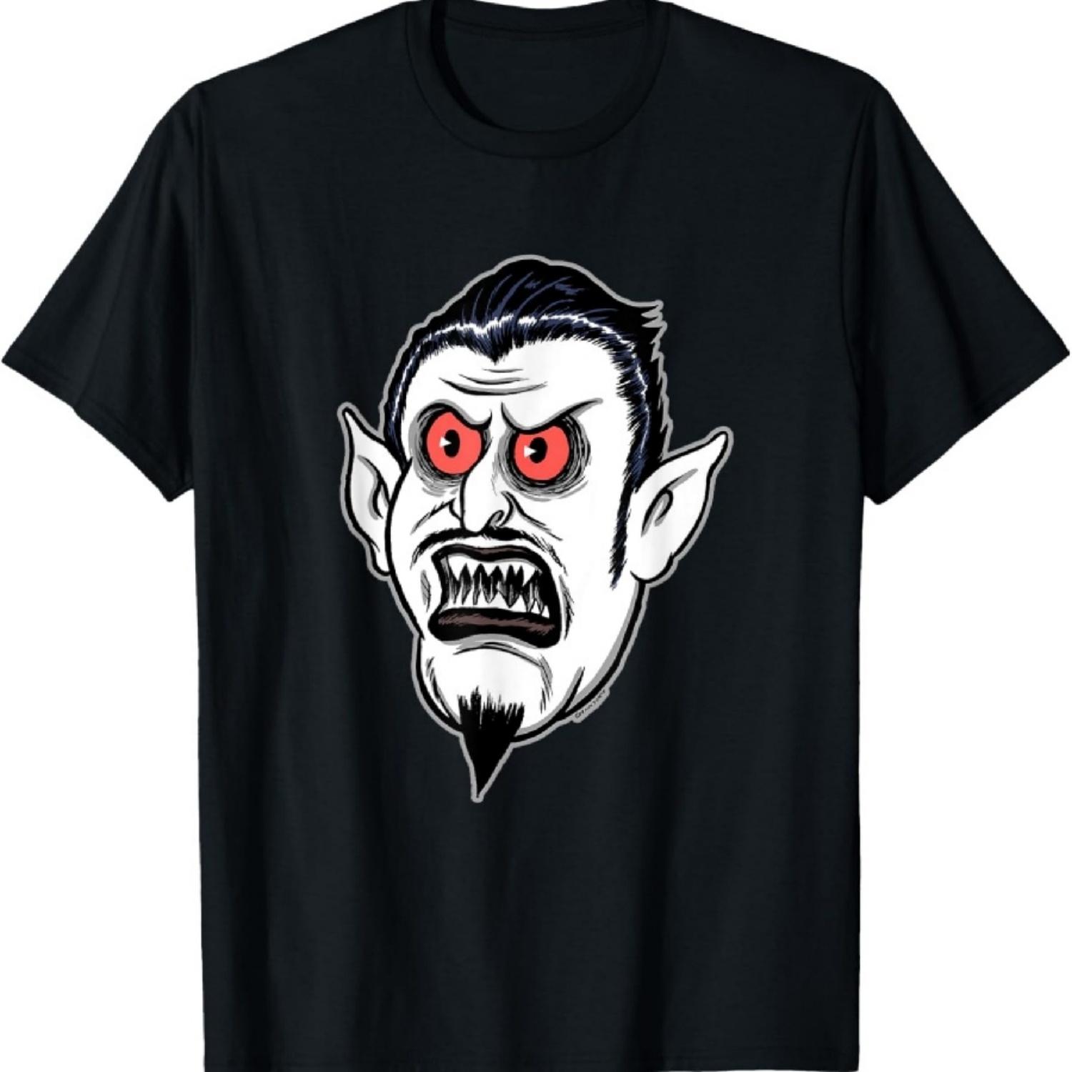 

Дракула Носферату Вампир Винтажный Мультяшный Анимационный Графический Футболка XXXXXL чёрный