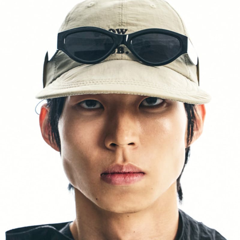 S SY slow walkers club nylon long bill cap beige