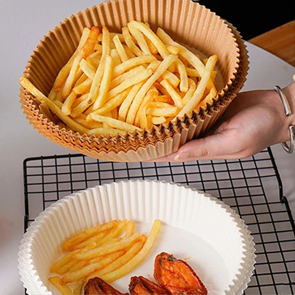 100pcs Food Grade Disposable Paper Eco-Friendly Airfryer Baking Papers  Microwave