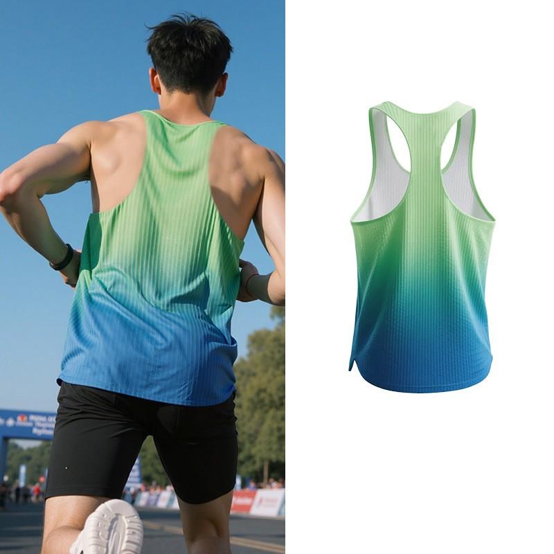 Mens Womens Running Tank Top Quick-Dry Breathable Athletic Vest Marathon Training Sports