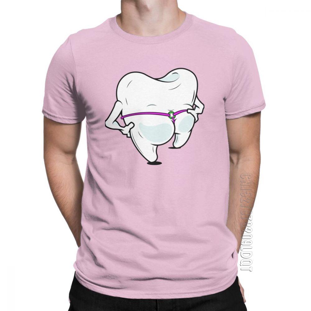 Dental Floss Hygienist T Shirts For Men Teeth Dentist Summer Clothes Male Tshirt Funny TShirt ONeck Cotton Basic Tees Tops
