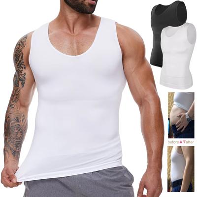 Cămăși de compresie Bărbați Îmbrăcăminte modelată pentru controlul burticii Cămașă de compresie Burtă plată Abdomen Vestă subțire Antrenament pentru talie Antrenament fitness