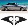 2pcs Carbon Fiber Car Steering Wheel Button Trim Sticker Decal for Mercedes W204 C Class 07 10