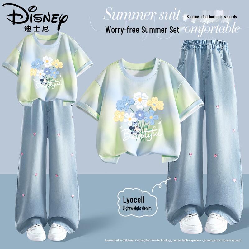 

Disney Girls Summer Cotton Short Sleeve & Denim Set 120