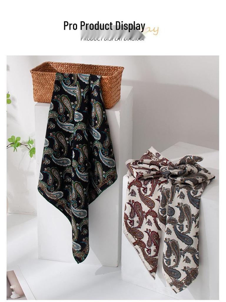 Women's Elegant Double-Sided Silk Wool Scarf - Light Luxury Shawl for Gift or Sun Protection