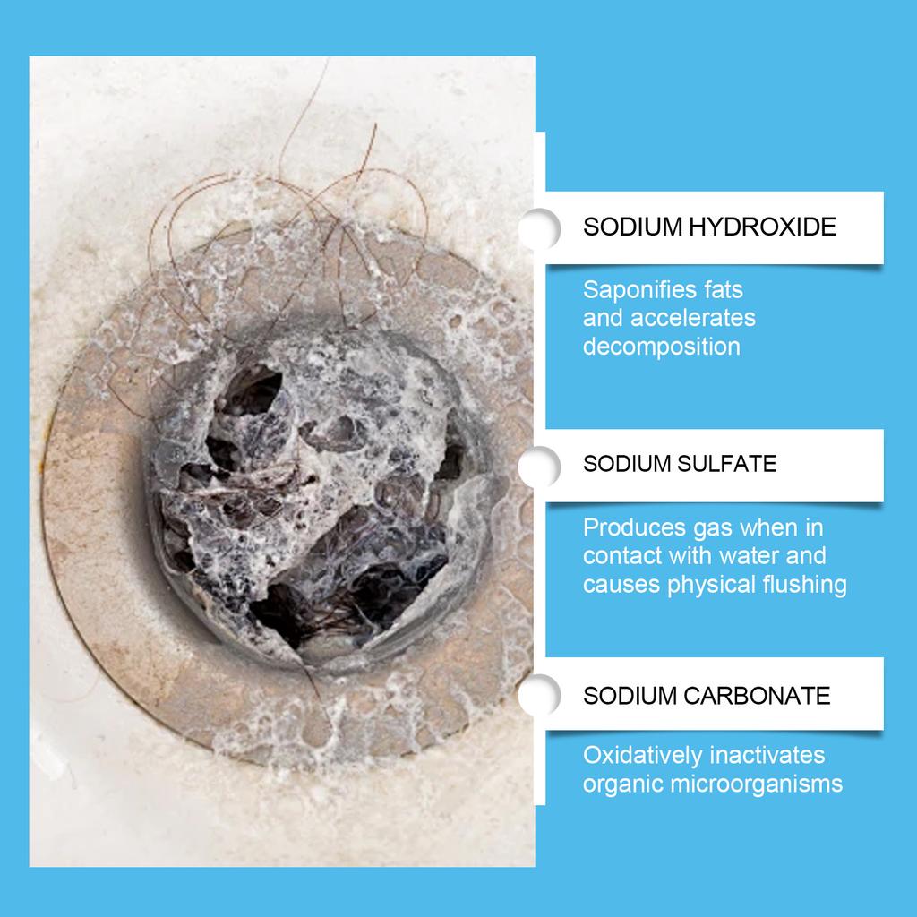 Cleaning Agent Hair And Oil Residue From Drains And Effectively Cleans Various Scenarios Of Clogged,300ML