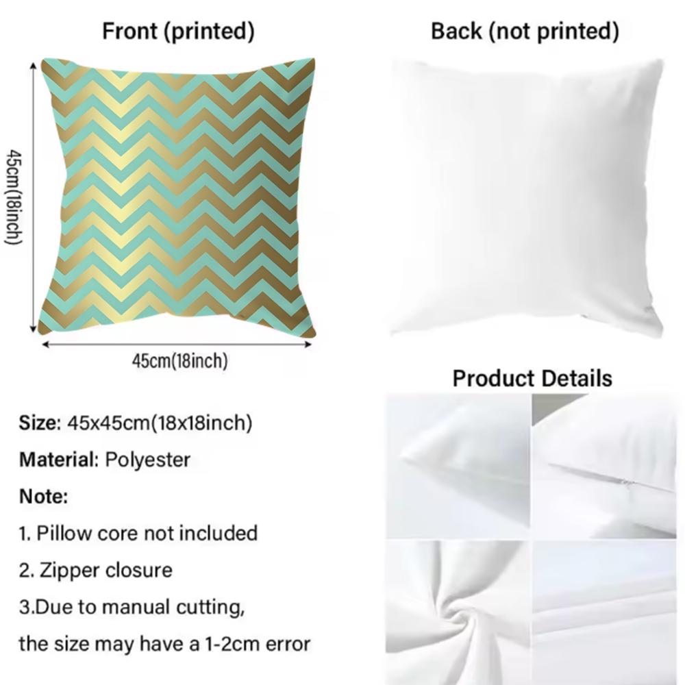 Herringbone Pattern Cushion Cover Soft & Easy-Wash Pillow Case – Versatile For Couch, Bed, Travel And Office