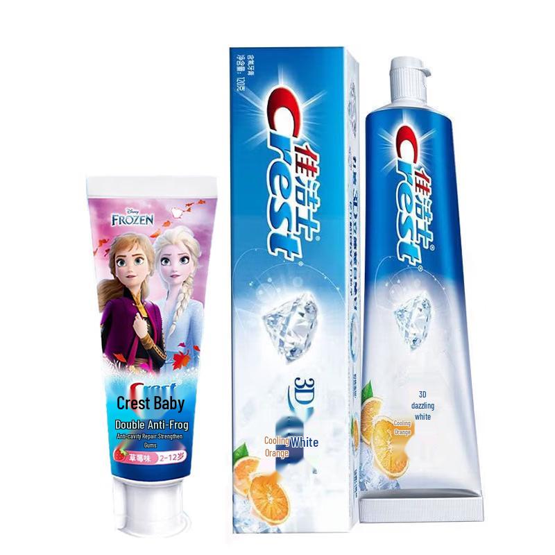 Crest Toothpaste Duo: Kids Frozen Anti-Cavity & 3D White Arctic Fresh