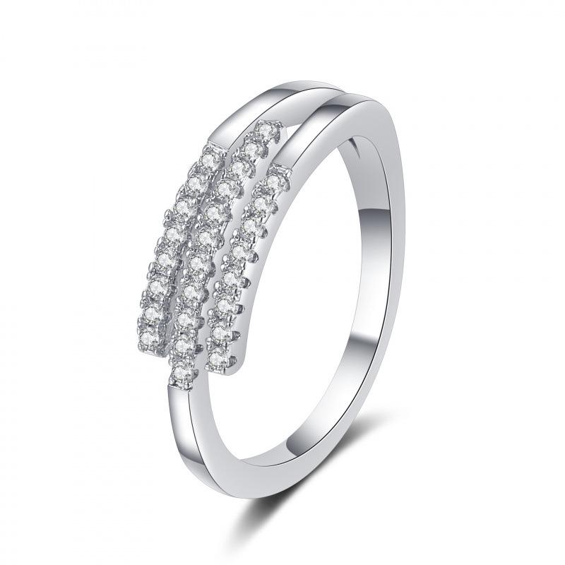 Niche Rhinestone Ring for Women – Personalized, Fashionable, Adjustable Open Design