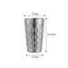 350ml Beer Mug Stainless Steel Wave Pattern Tumbler Metal Coffee Cups Bar Kitchen Drinkware Travel Water Cup