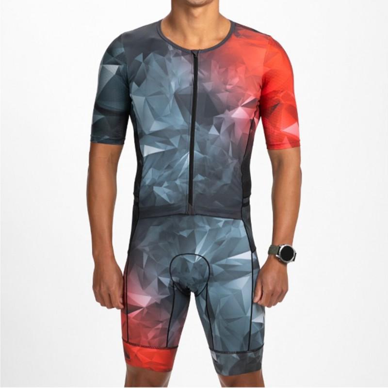 Tuta da Triathlon da Ciclismo Unisex Manica Corta Maglia Estiva Performance per Bici da Strada e Mountain Bike