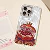 White Peony Lotus Print Women Girls Water Texture Phone Case for Iphone 16 15 14 7 8 Plus 13 11 12 Pro Max X XS XR SE 2022 Cover