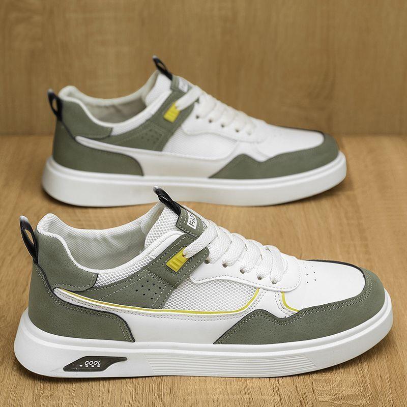 

Летняя мужская обувь Дышащая сетчатая обувь Мужская модная тканевая обувь на толстой подошве Спортивная повседневная обувь для досок Маленькие белые туфли Модная обувь 44