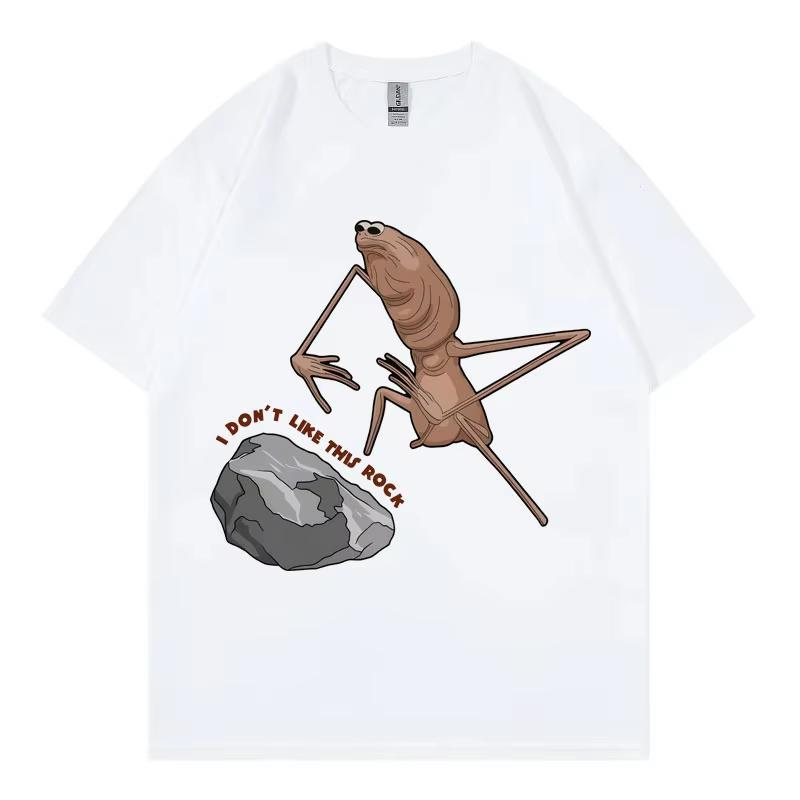 I Don't Like This Rock Marcus The Worm Funny Meme T-shirt Men's Women Casual Short Sleeve T-shirts High Quality Fashion T Shirts