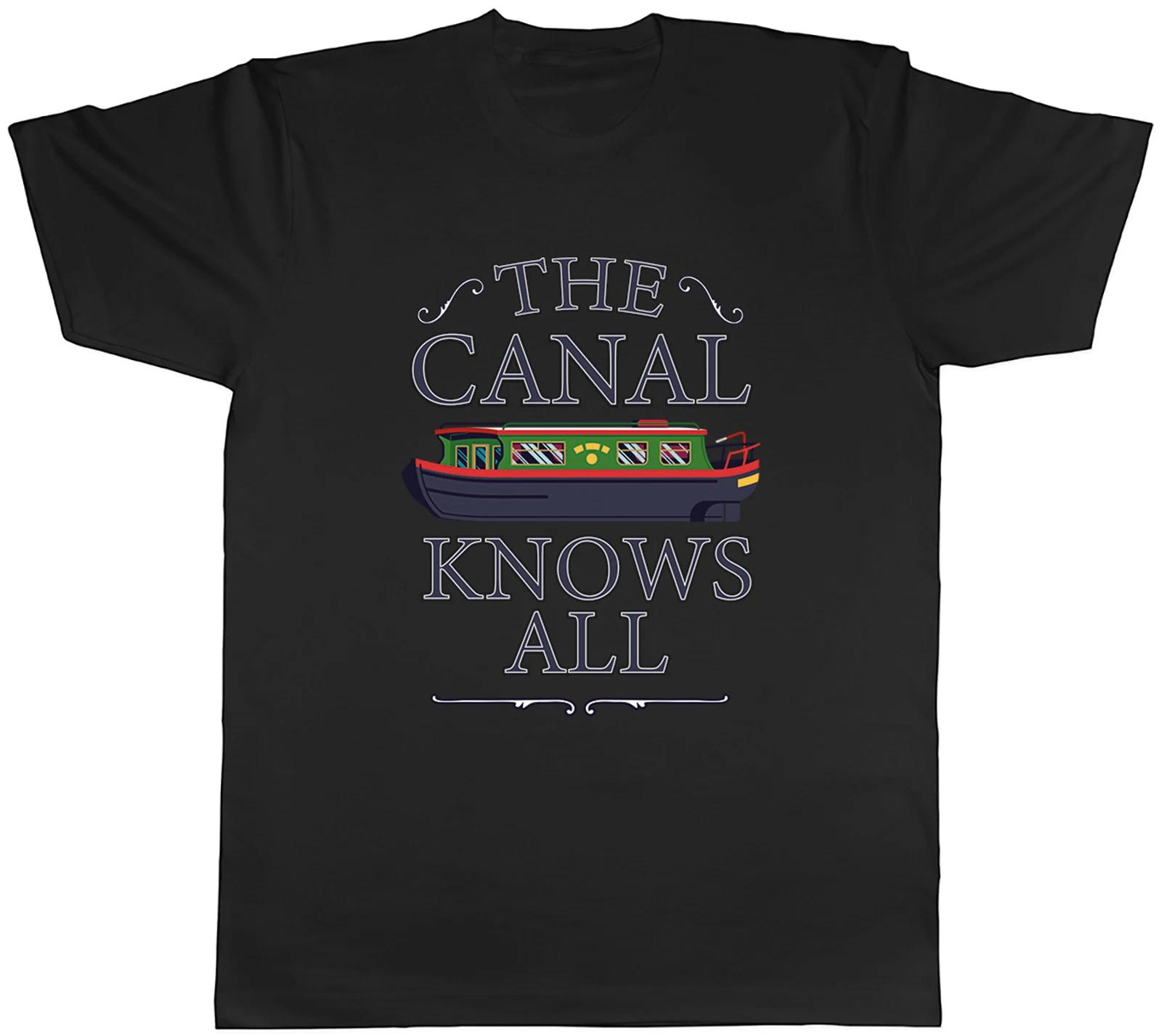 The Canal Knows All Funny Narrowboat Waterway Mens T-Shirt Tee Gift Top XXXXL