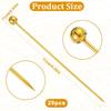 20 Pieces Stainless Steel Cocktail Toothpicks Reble Cocktail Skewers Metal Martini Picks Garnish Picks Bloody Mary Skewers for Olives Appetizers
