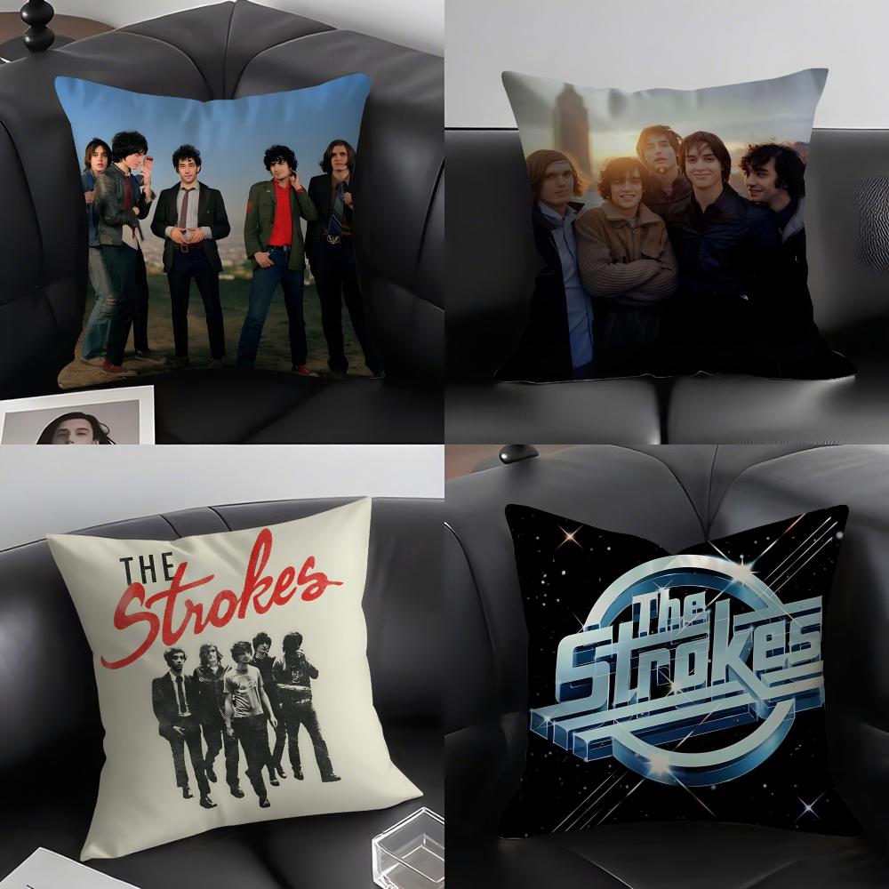 TThe StrokesS Band Cushion Cover Pillowcase Ultra Soft Skin Friendly Fabric Cloud Like Comfort Concealed Zipper
