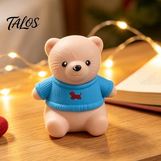 Novelty Bear Gifts Christmas Tomato Squeeze Toy for Stress Relief, Cute TPR Decompression Soft Anxiety Relief Toys Figure with Festive Decoration