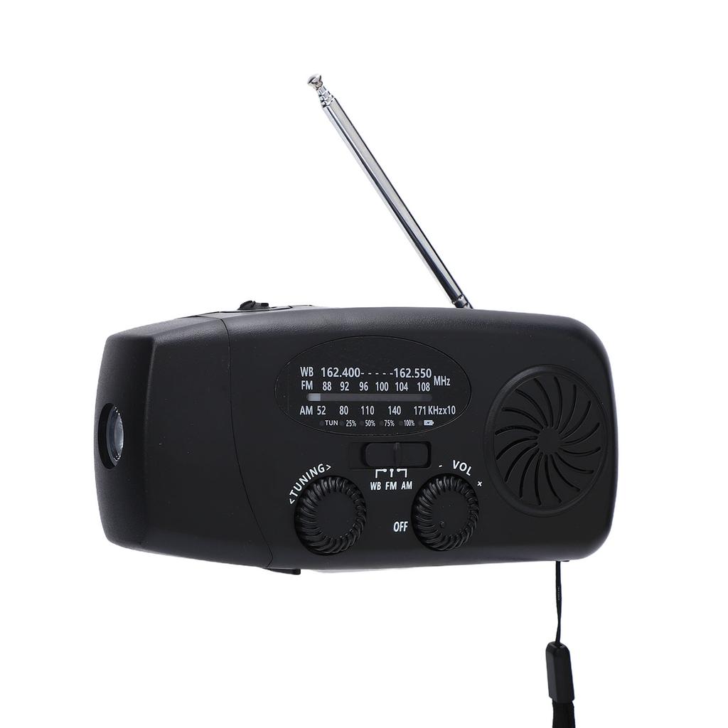 Emergency Hand Crank Radio with LED Flashlight 10000mah Battery Multi Functional USB d Solar Power Portable Wther Radio AM/FM/NOAA WB