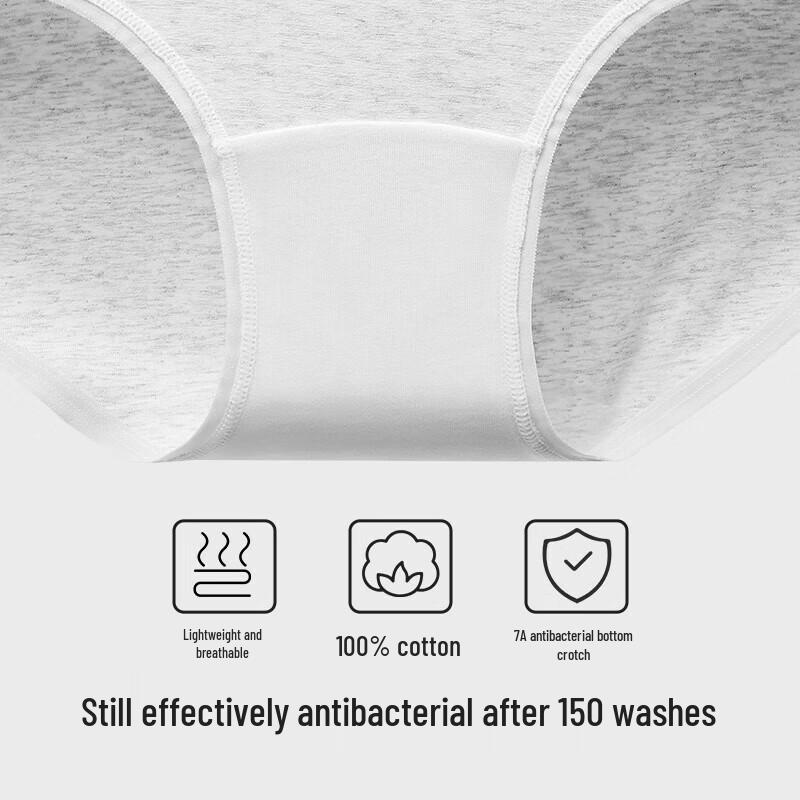 Duo Duo Mian Women's Antibacterial Mid-Waist Cotton Underwear