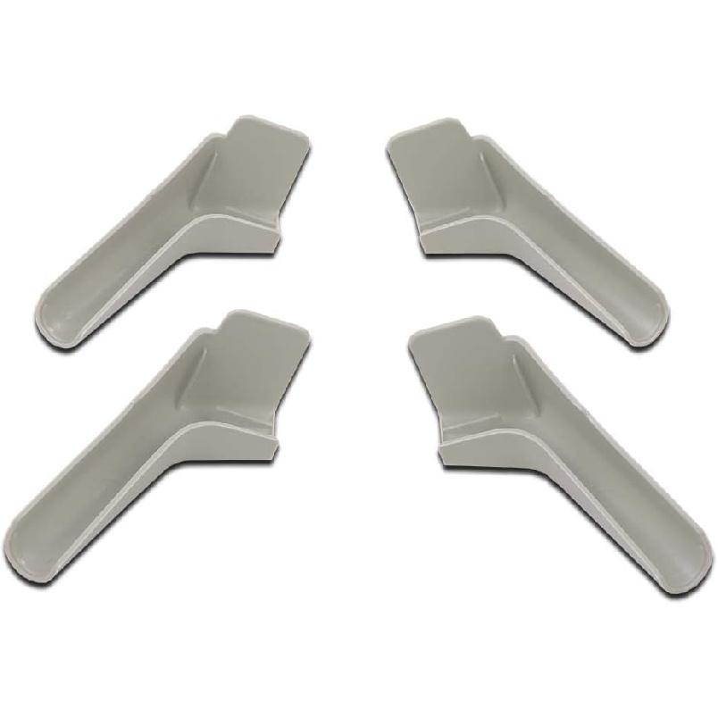 GRAND ORANGE RV Rain Gutter Spouts Long Version Left and Right 3 1/2" Long 4pcs White Gutter Spout