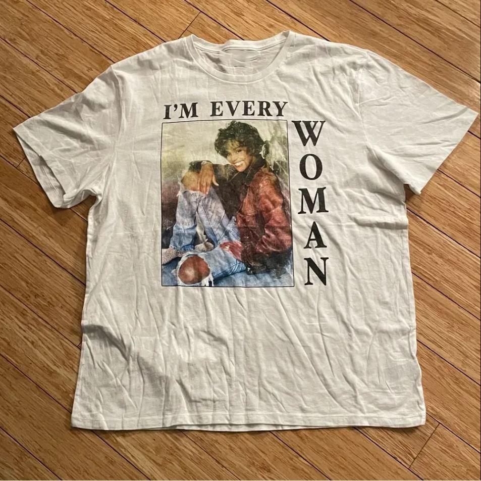 I m Every Woman Whitney Houston T-Shirt Cotton Men Women AL012 Unisex T-Shirt S