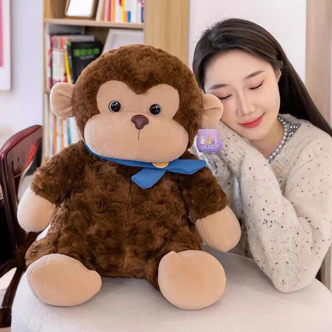 

Building block gorilla monkey plush doll doll give girl birthday gift doll grab machine doll 23cm