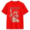Resist Statue Liberty Bubblegum Equality Retro Edgy Protest TShirt Unisex Cotton Tees O Neck Short Sleeve T Shirt New Arrival Tops