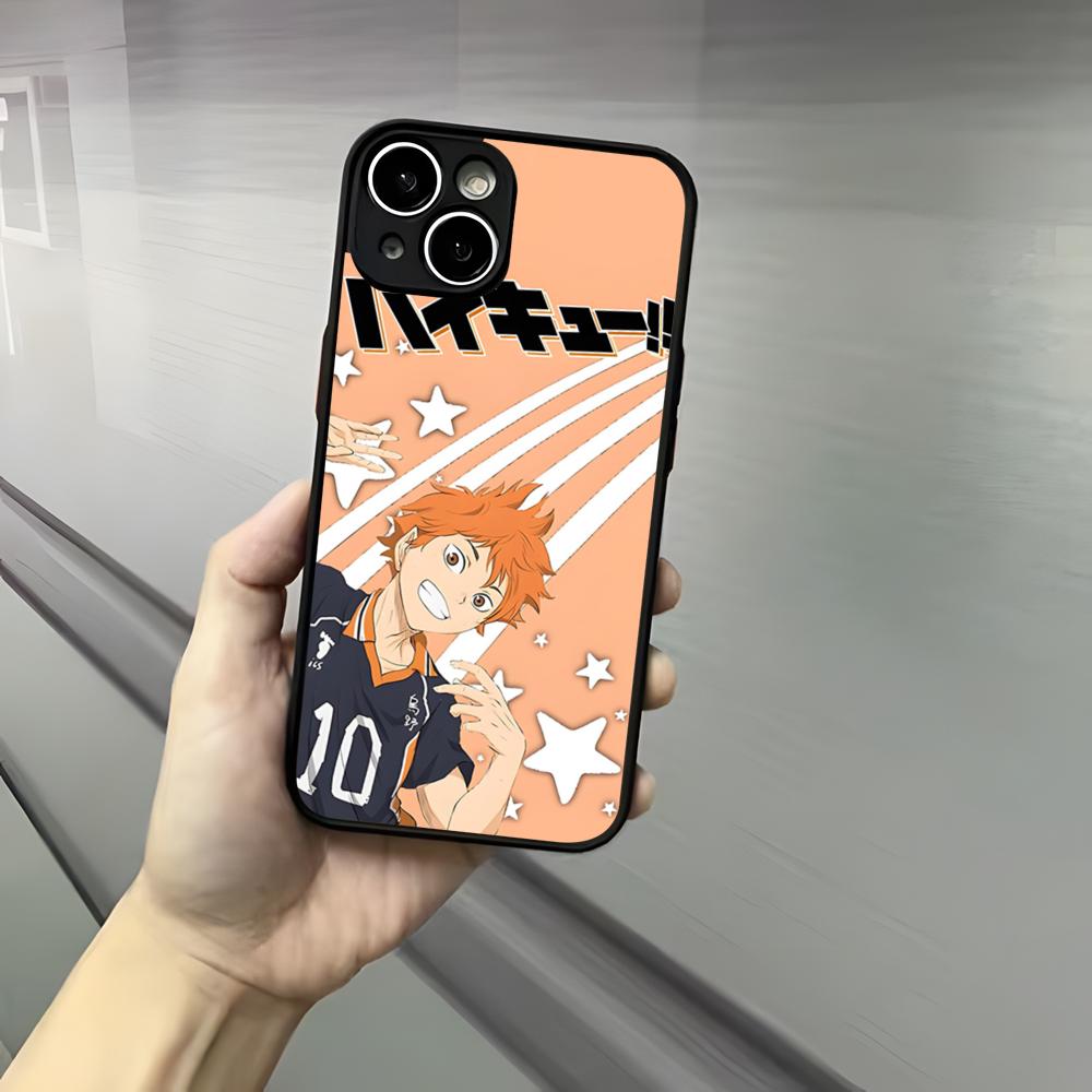 Cool Anime H-Haikyu!! Phone Case For Iphone 17 16 15 14 13 12 Pro Max Xr Air Plus Skin Feel Black Hard Shell Cover