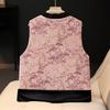 New Chinese Style Stand Collar Jacquard Vest